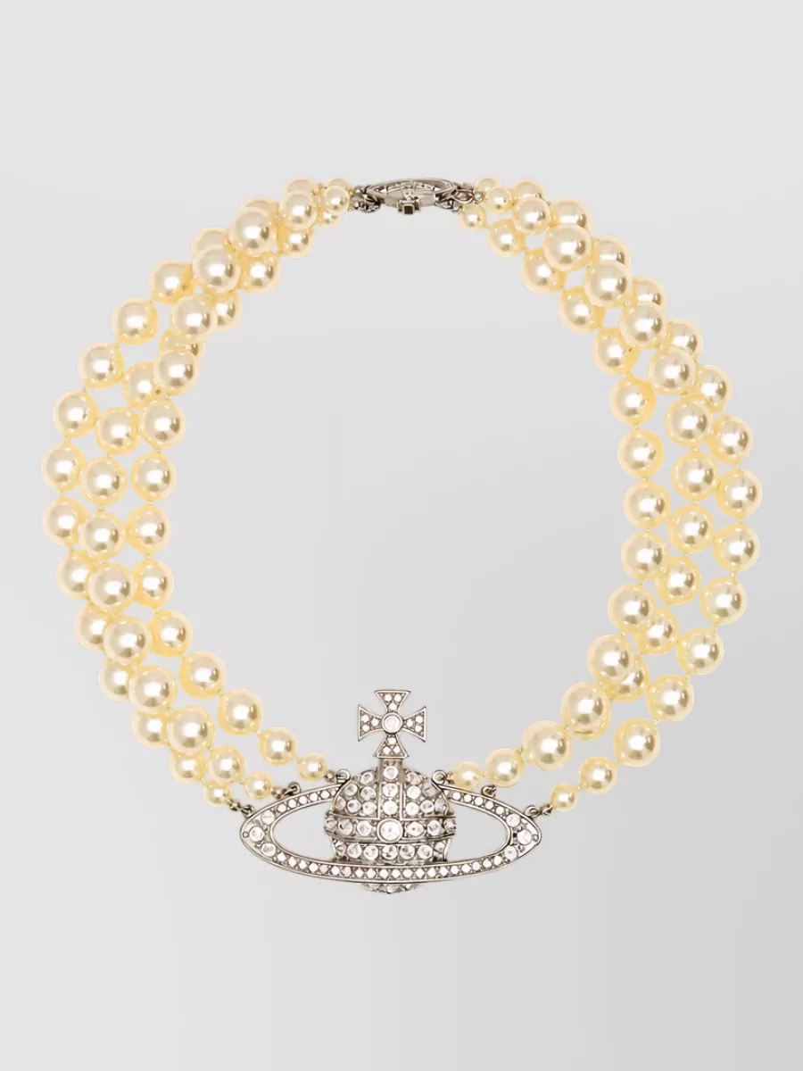 Vivienne Westwood three row pearl necklace