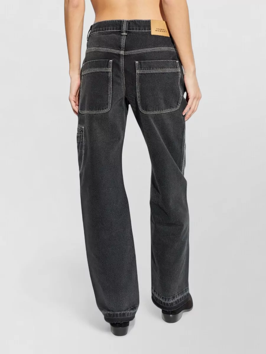 Isabel Marant Jeyda Trousers Belt Loops Contrast Stitching