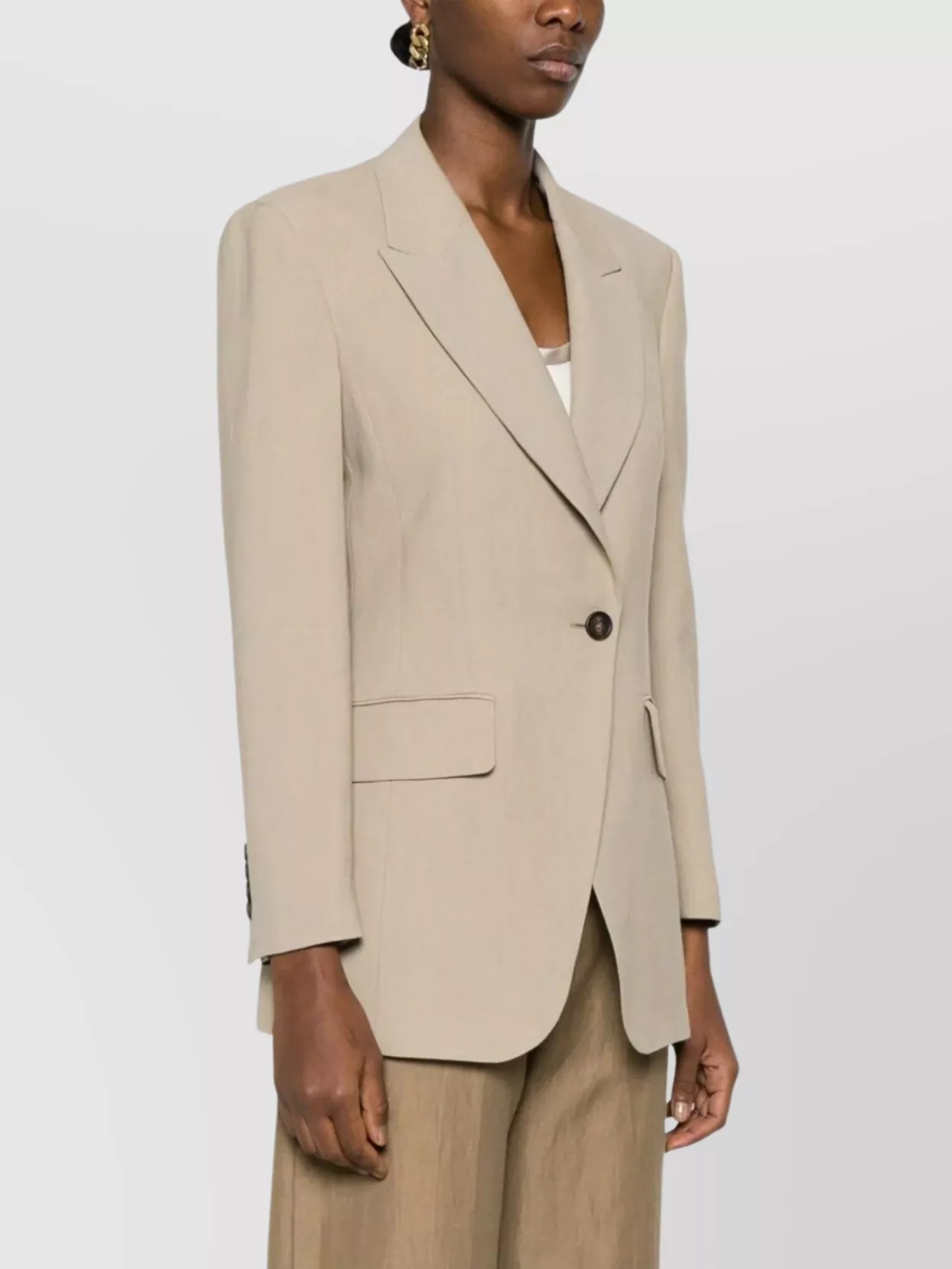 Brunello Cucinelli Tailored Jacket With Notched Lapels In Multi