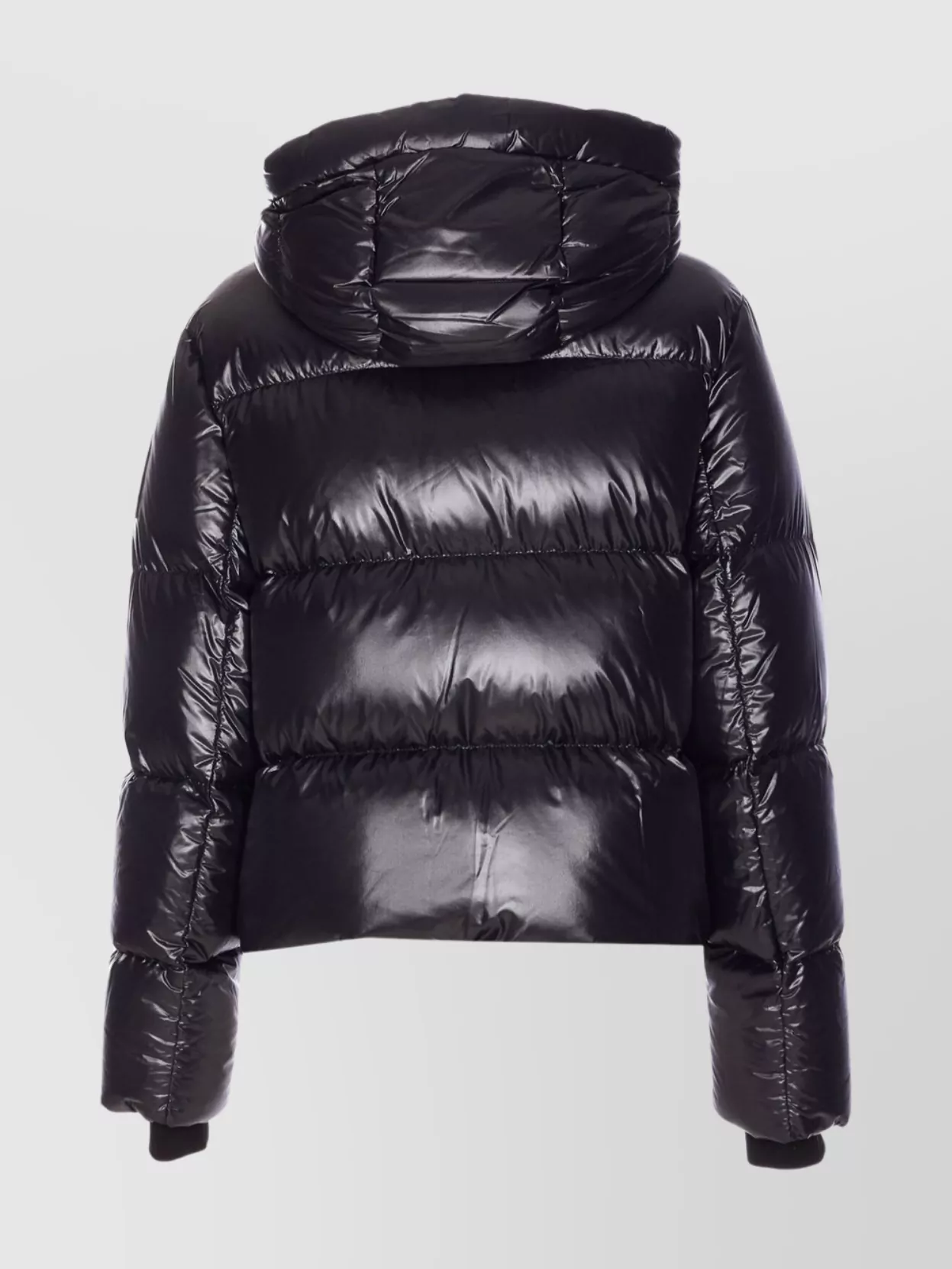 Moose Knuckles Hooded Padded Quilted Jacket With Zip Pockets In Black