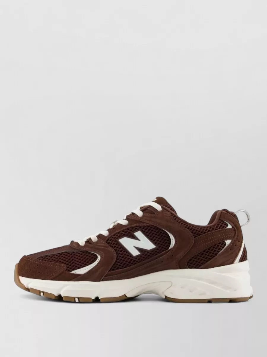 New Balance Mesh Calf Suede Low-Top Sneakers
