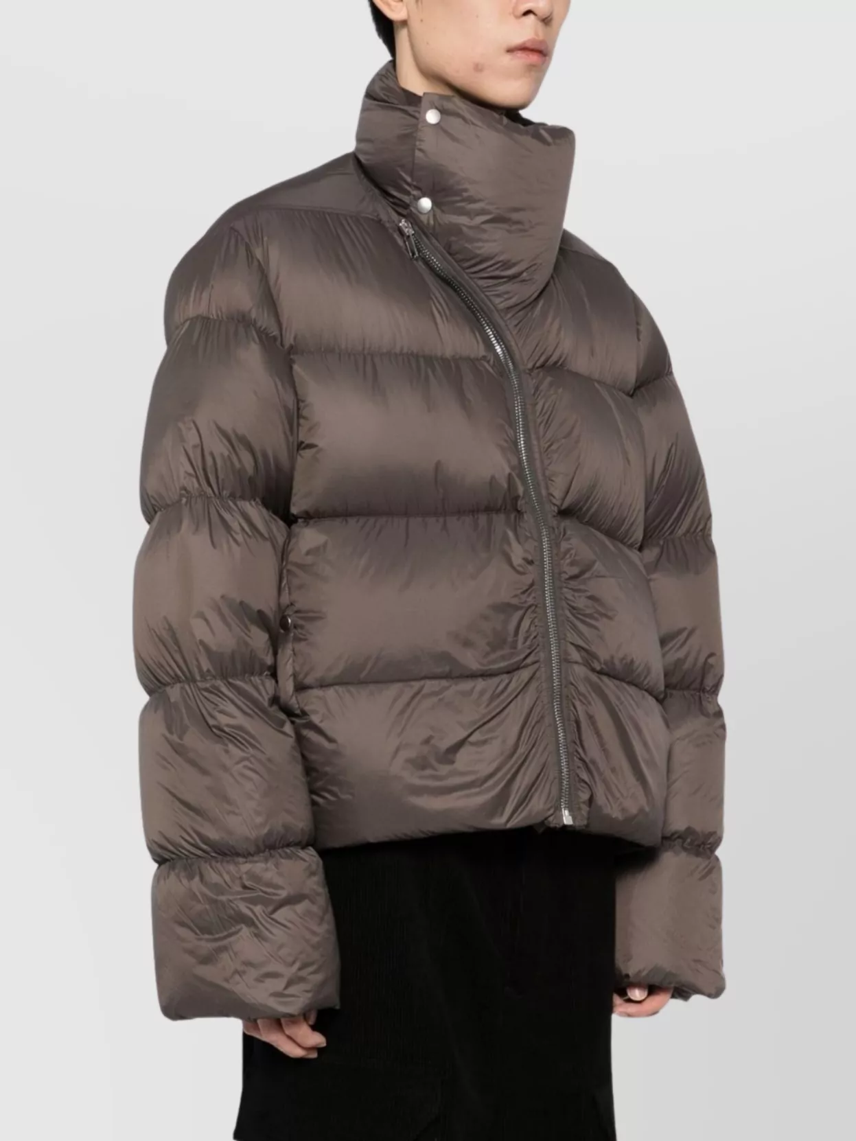Rick Owens High Neck Puffer Jacket Pockets