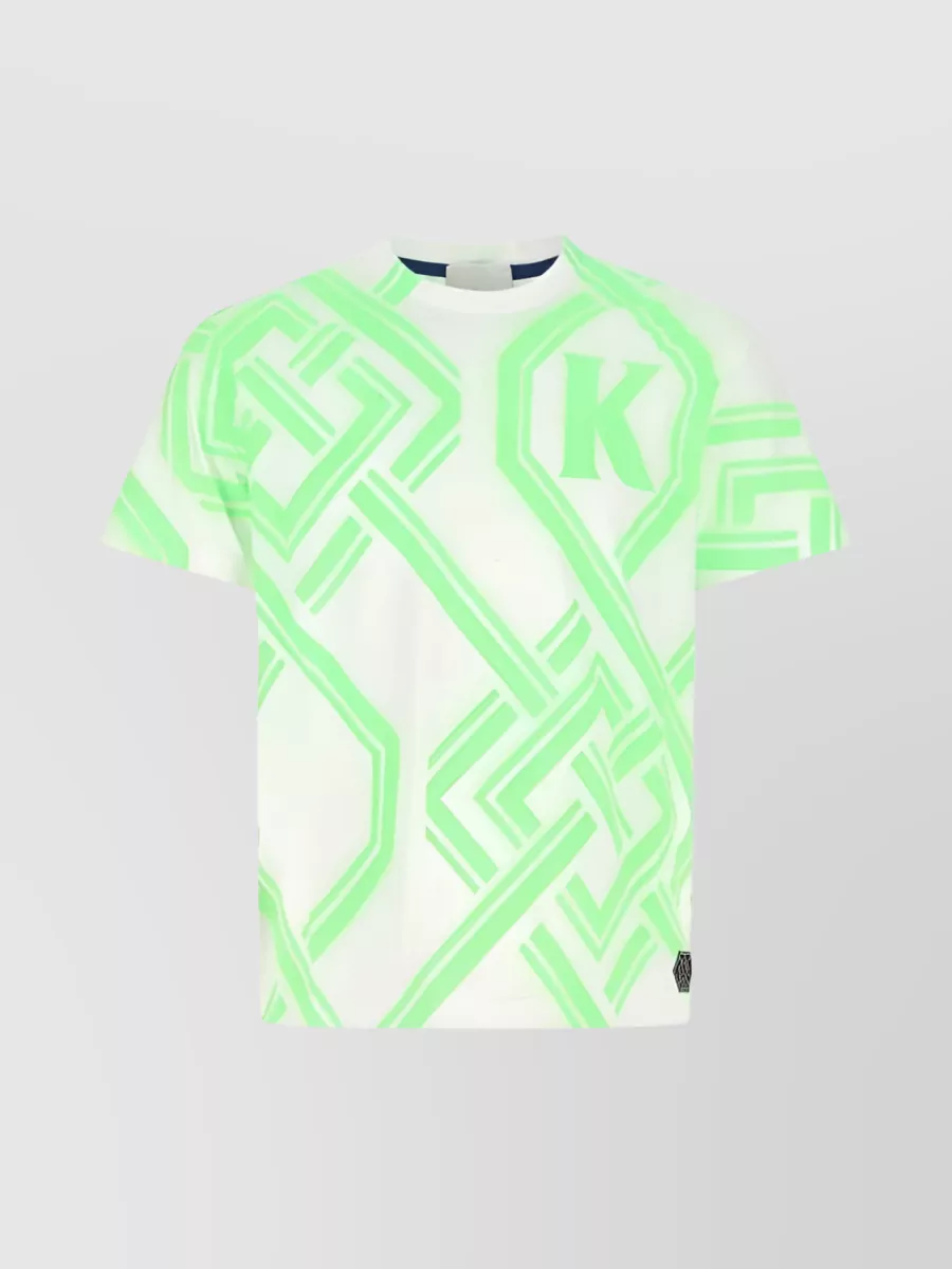 Shop Koché Minimal Geometric Print T-shirt In White
