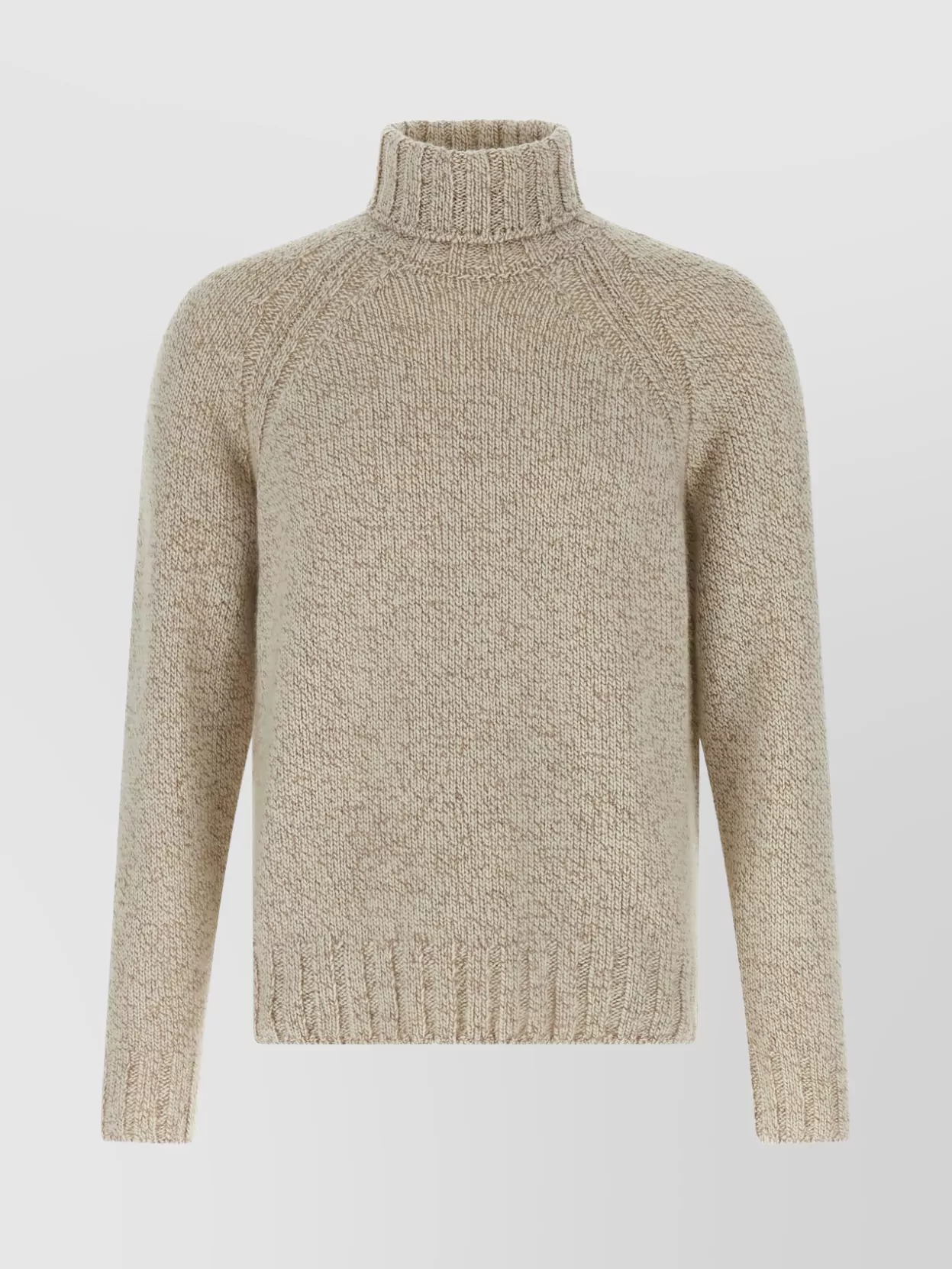 Zegna Cashmere Turtleneck Sweater Sweaters And Cardigans Beige In Brown