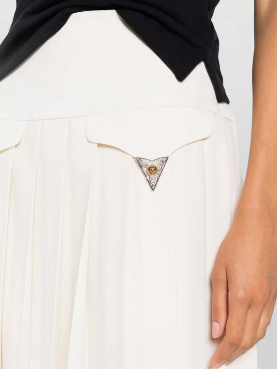 Versace Pleated Midi Skirt