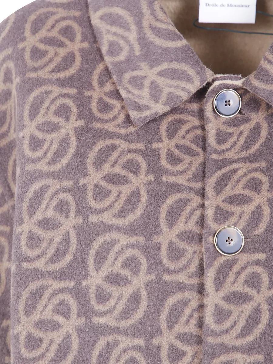Drôle De Monsieur Wool Single-Breasted Shirt Jacket