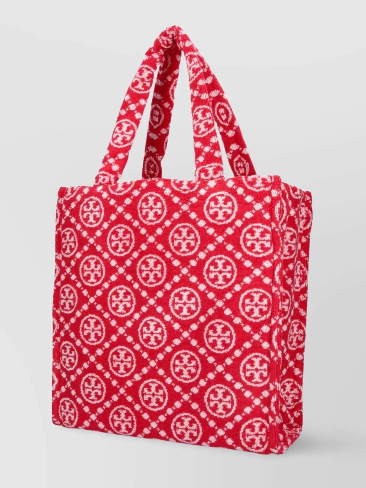 Tory Burch Patterned Tote Bag Top Handles In Red