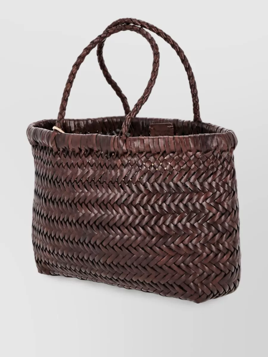 Dragon Diffusion Mini Flat Gora Leather Basket Bag