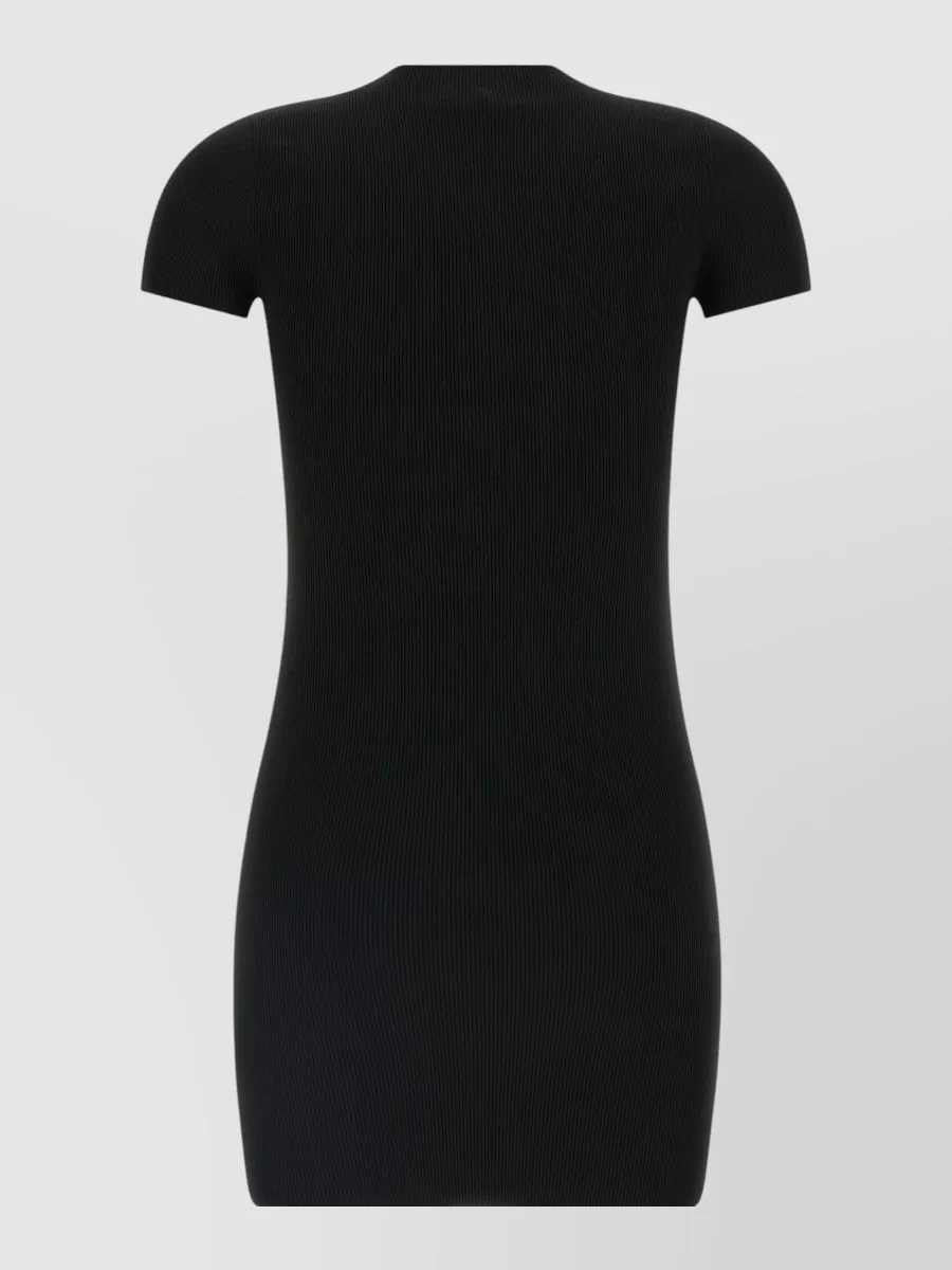Alexander Wang Ribbed Logo-Intarsia Mini Dress