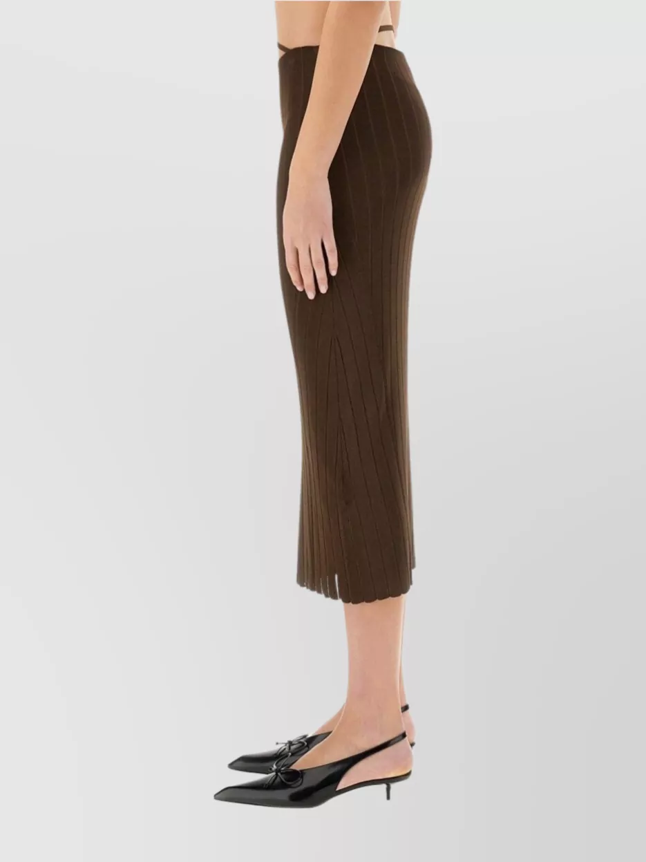 Jacquemus Slim Fit Midi Length Skirt