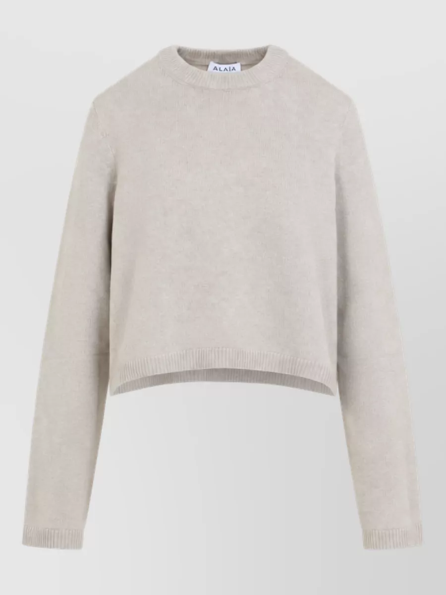 Alaïa Cashmere highneck cropped jumper
