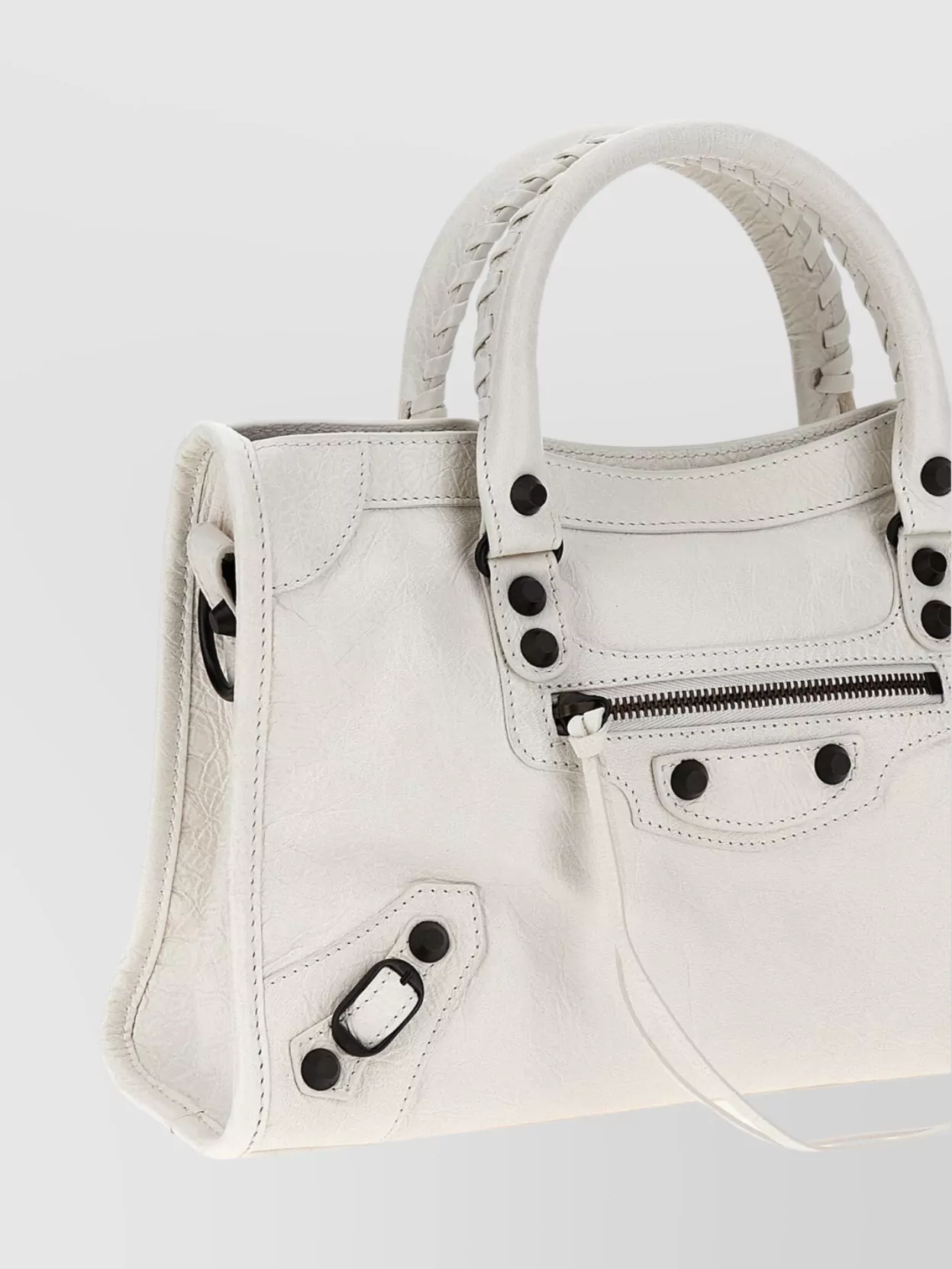 Balenciaga Leather Shoulder Bag Braided Handles