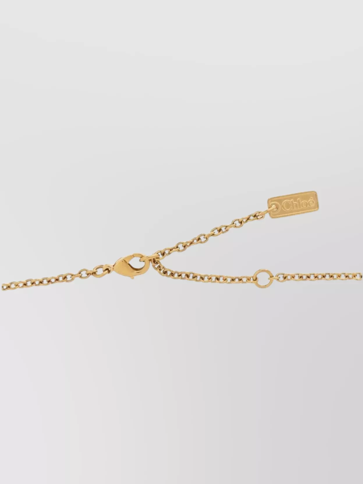 Chloé Adjustable Chain Necklace Script Pendant