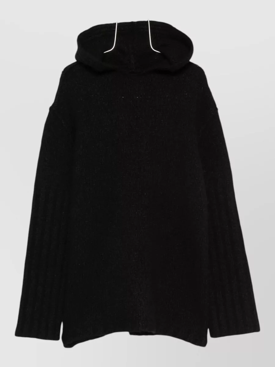 Rick Owens Cashmere Silk Hooded Sweater