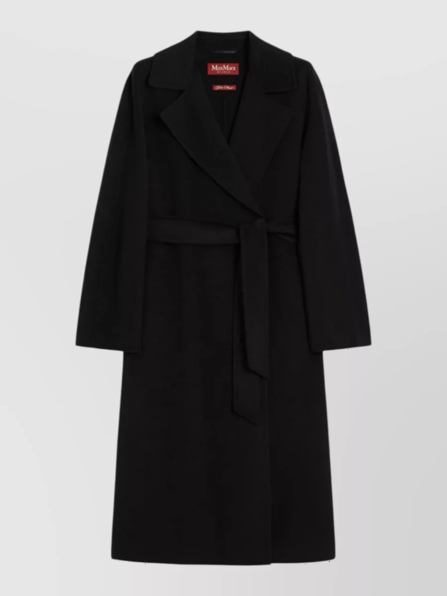 S Max Mara Wool silk cashmere belted coat