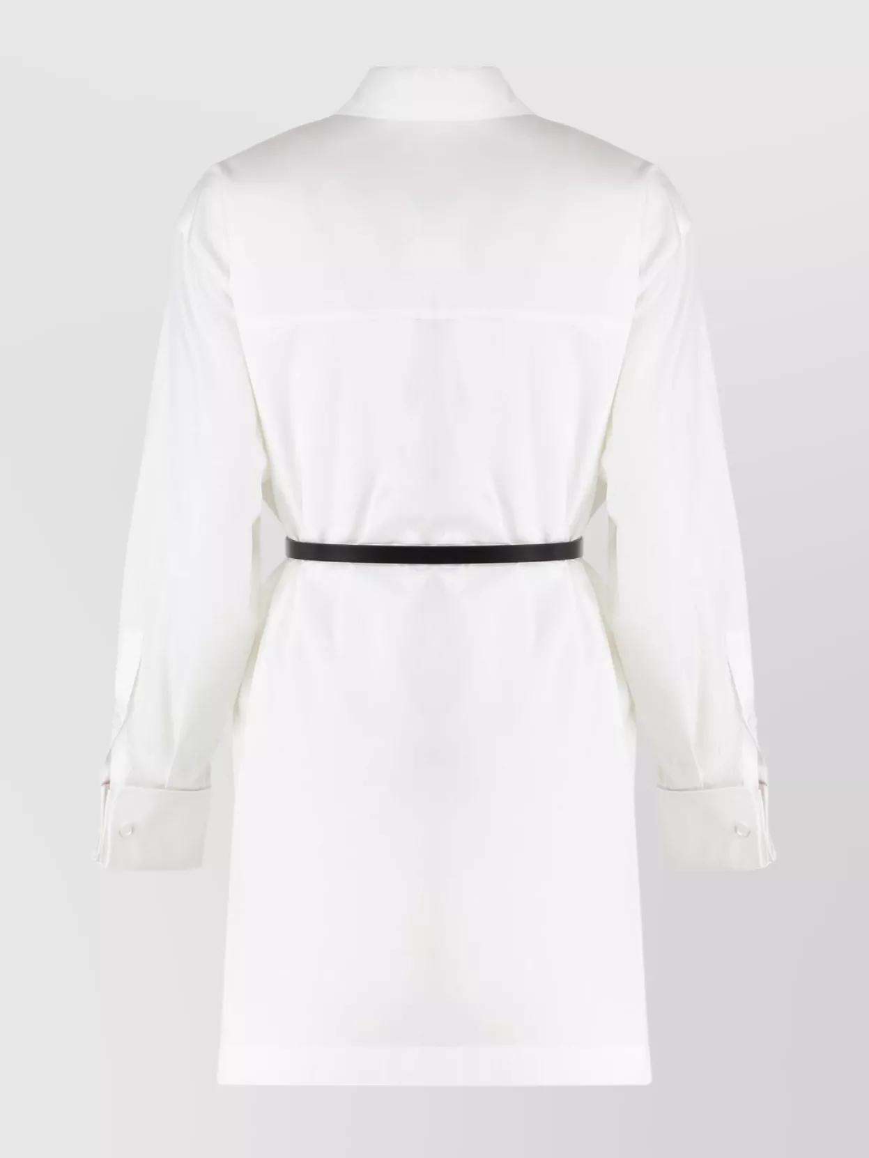Max Mara Belted Oversize Shirt Dress Leather
