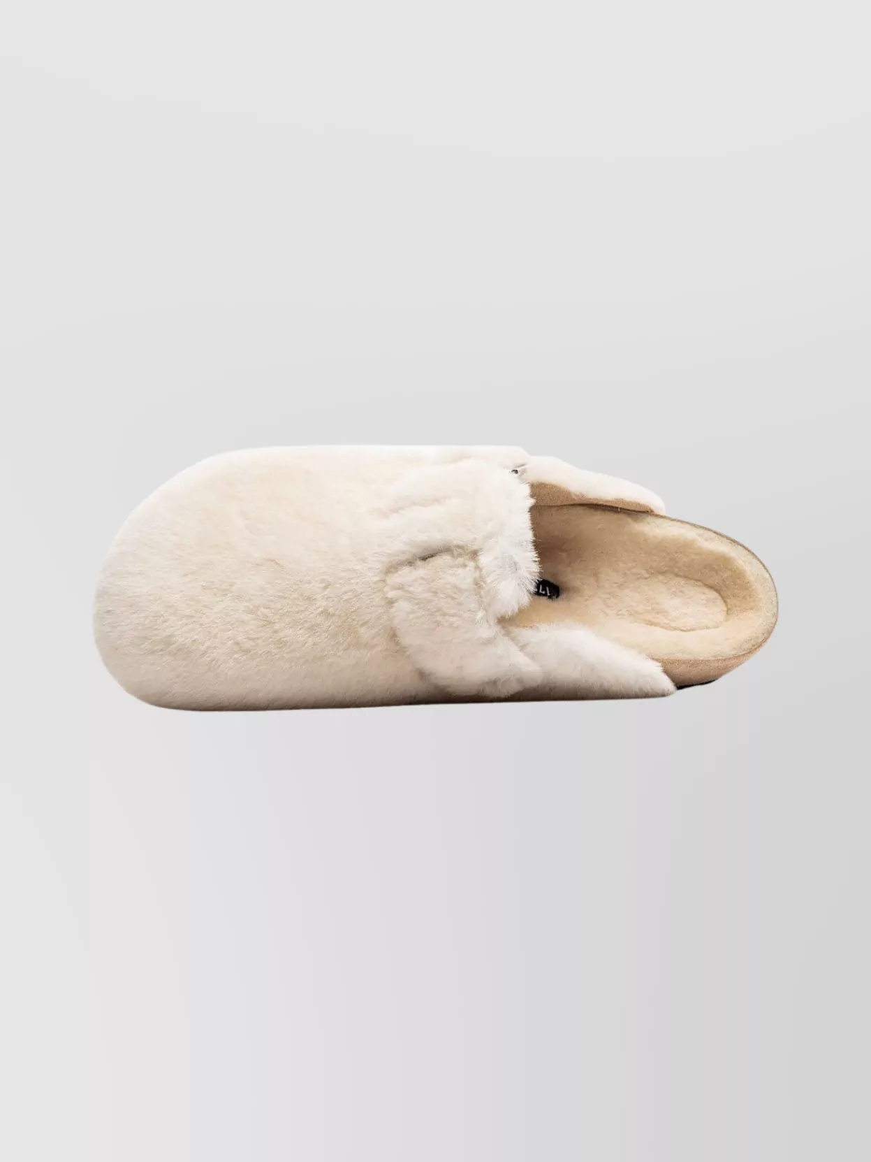Birkenstock 1774 Shearling Open Back Flat Clogs In White