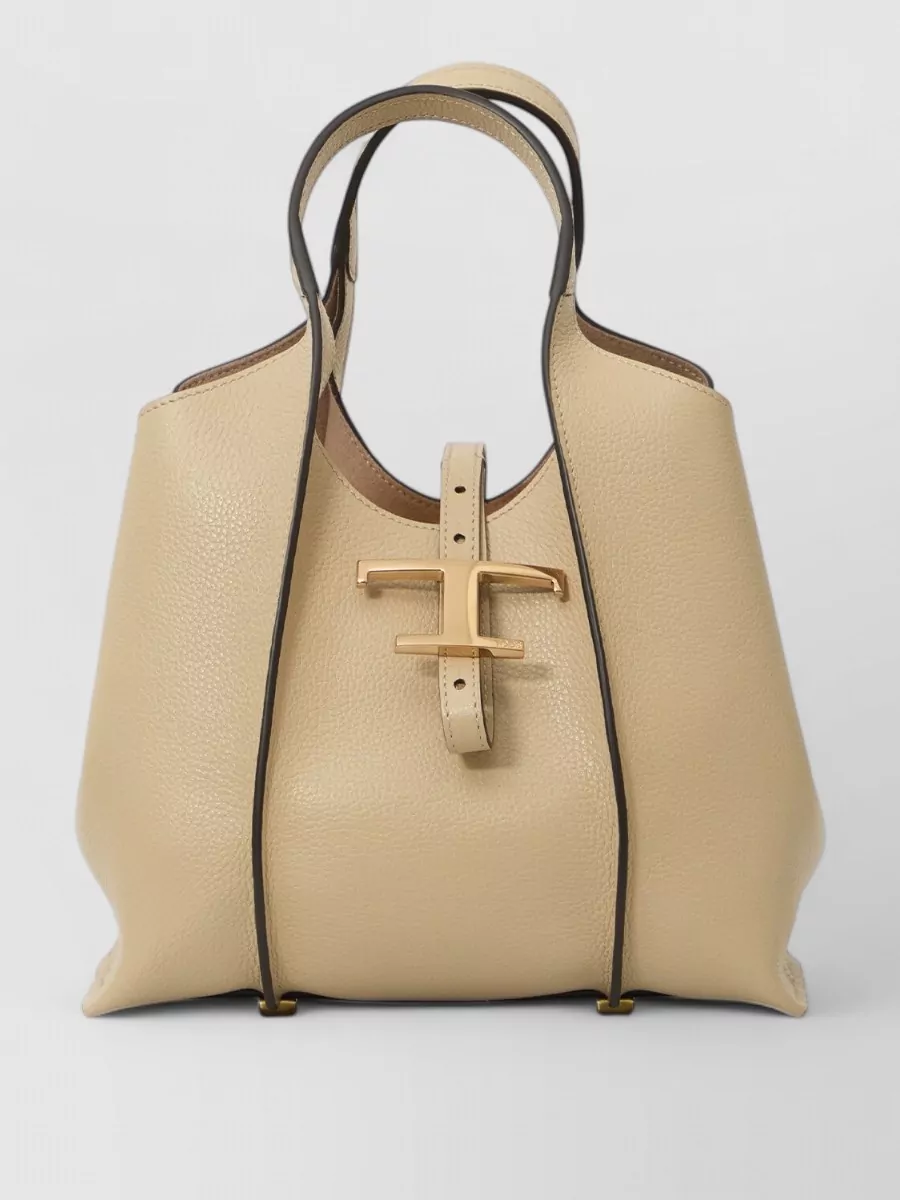 Tod's T Timeless Mini Leather Bucket Bag