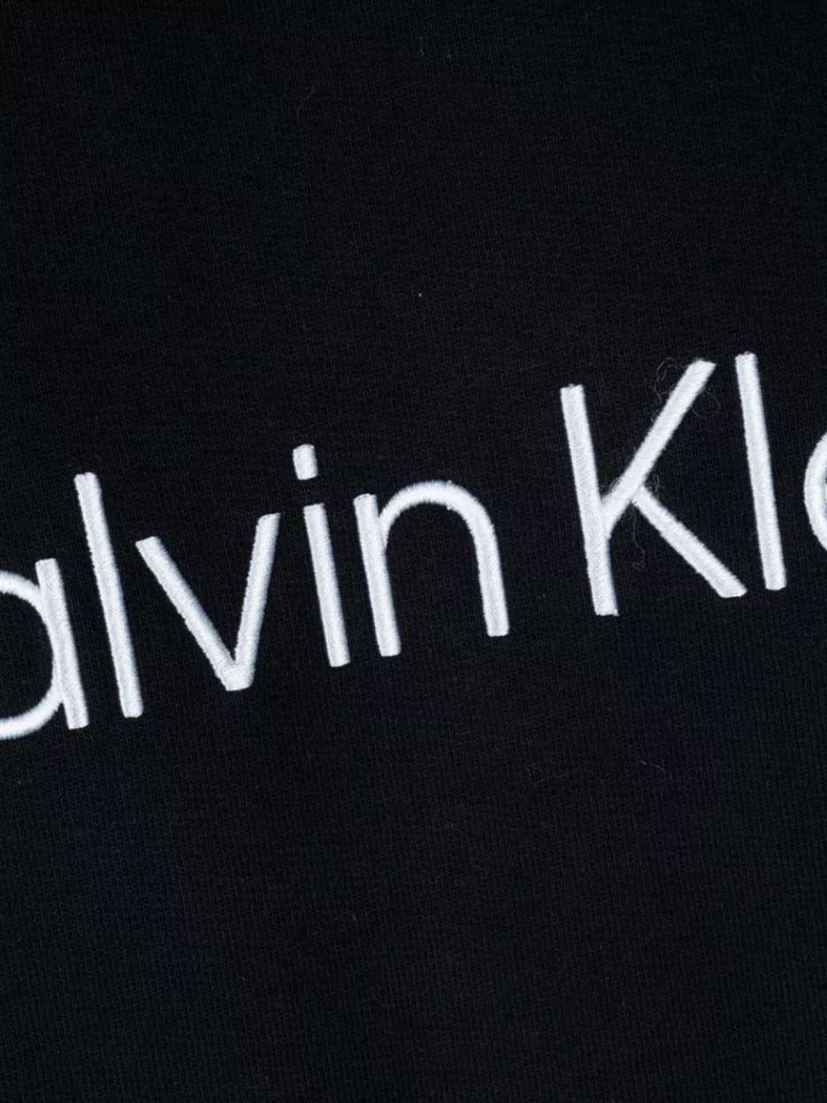 Calvin Klein Hooded Sweater With Front Pocket And Ribbed Cuffs