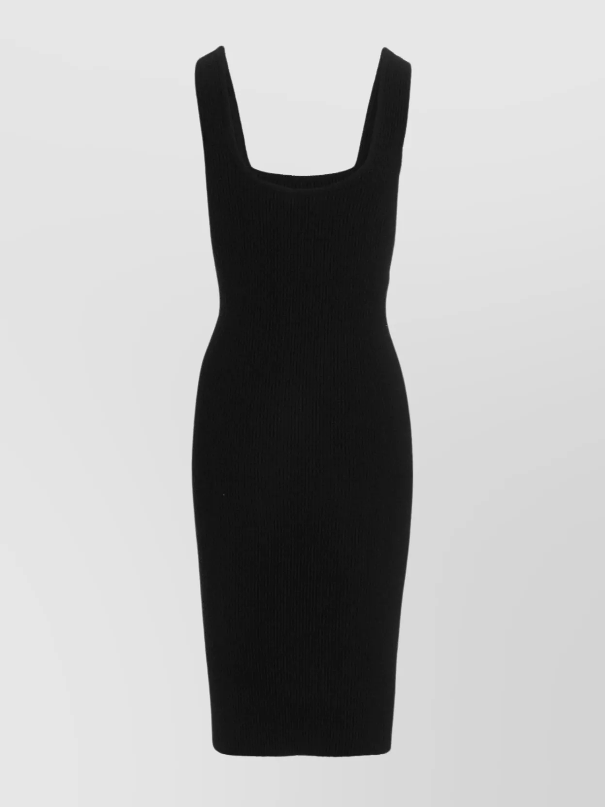 Wardrobe.nyc Sleeveless Ribbed Knit Midi Dress In Black