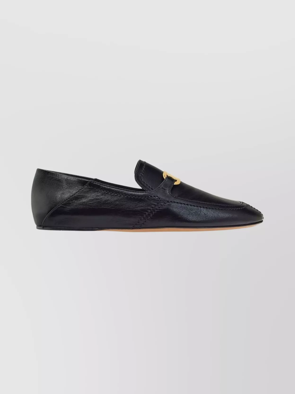 Ferragamo Elaine Loafers Gold-tone Hardware In Gray