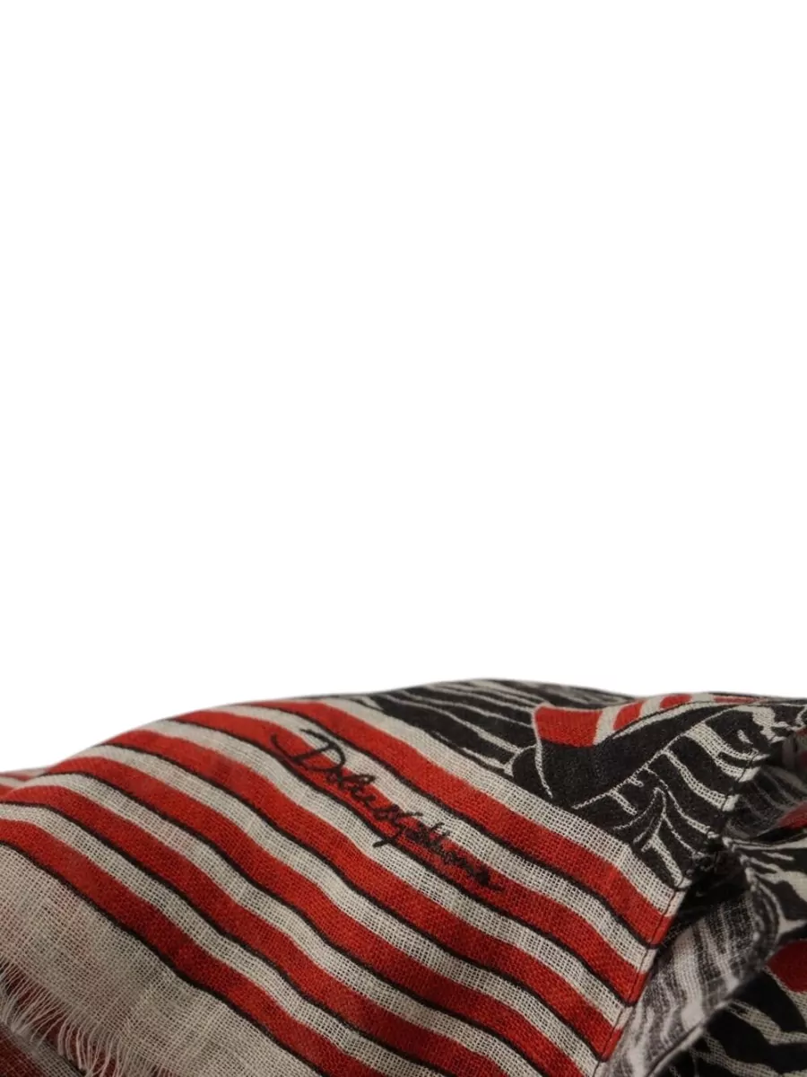 Dolce&Gabbana Linen Stripe Print Scarf