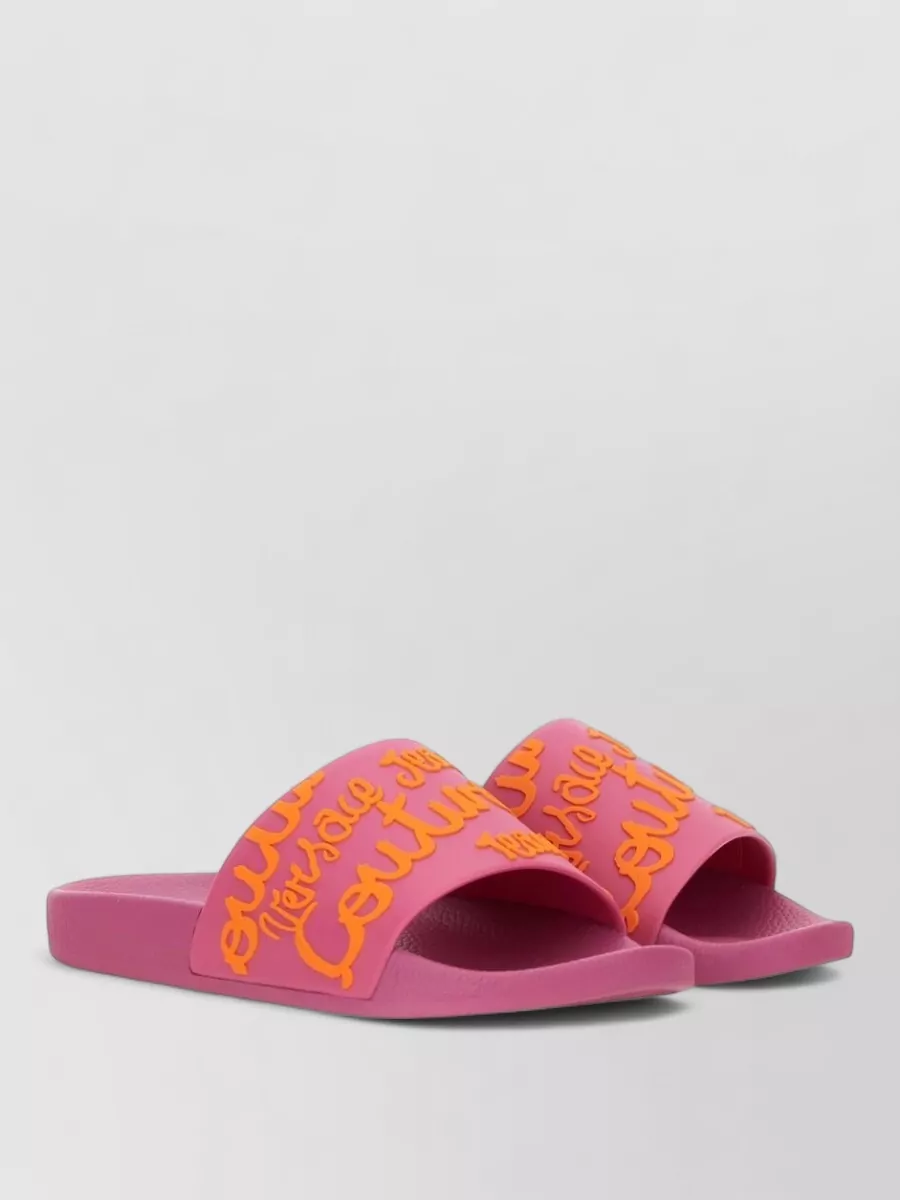 Versace Jeans Couture Logo Slide Sandals