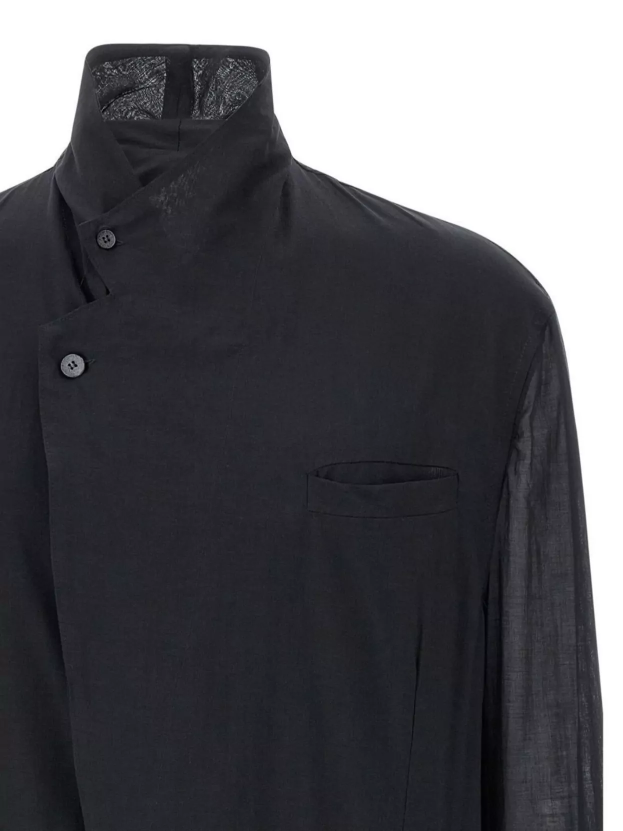 Magliano Sheer Fabric High Collar Front Pockets Jacket