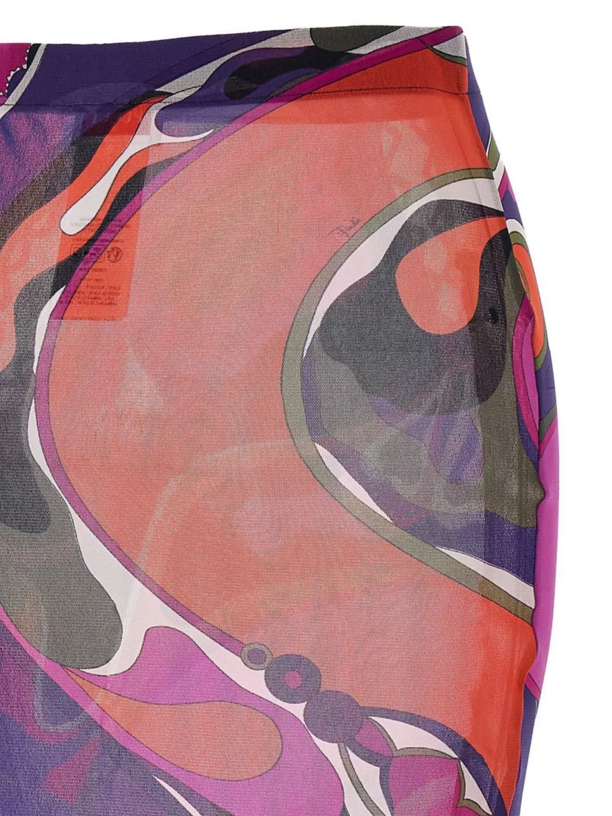 Pucci Abstract Print Midi Tulle Skirt