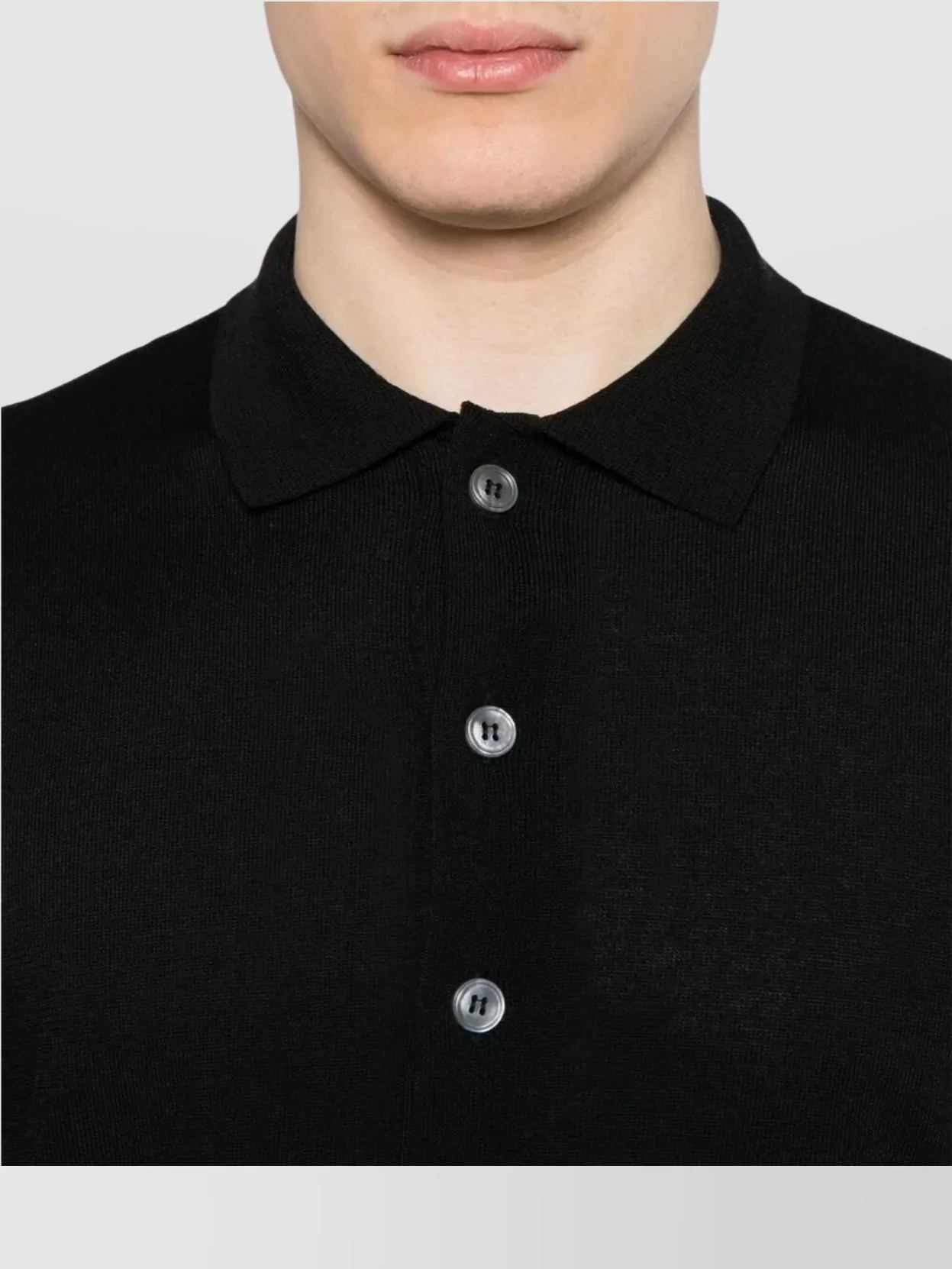 Lardini Men's Polo Shirt Ribbed Collar