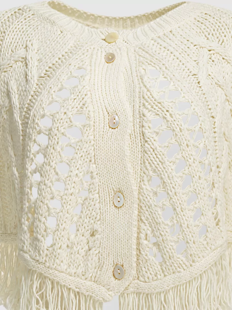 Rakki Perforated Cotton Cape
