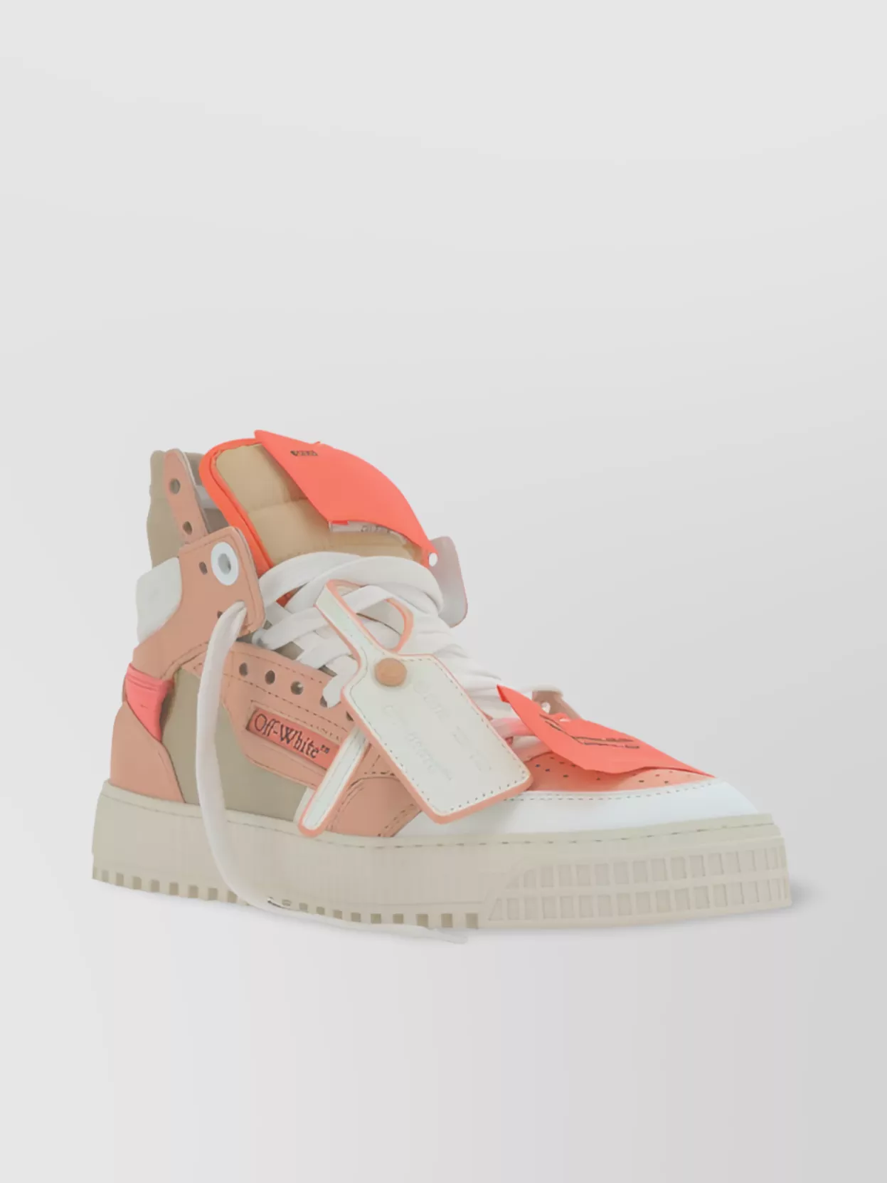 Shop Off-white High-top Sneakers With Elasticated Ankle And Zipper