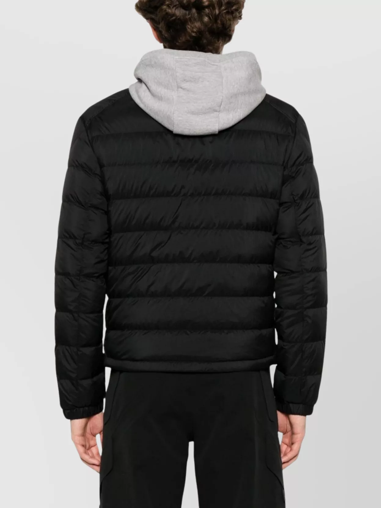 Moncler Short Down Jacket Long Sleeves In Black