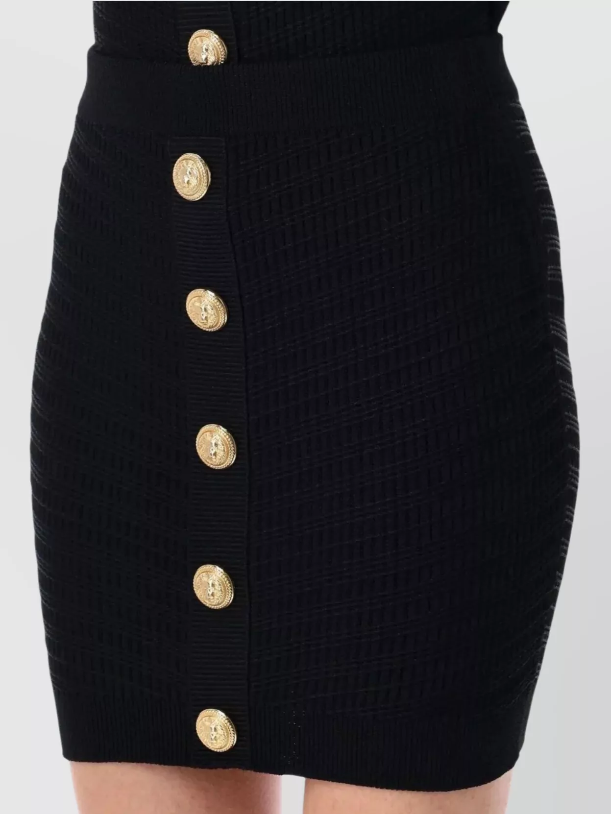 Balmain Knit Skirt With Buttons