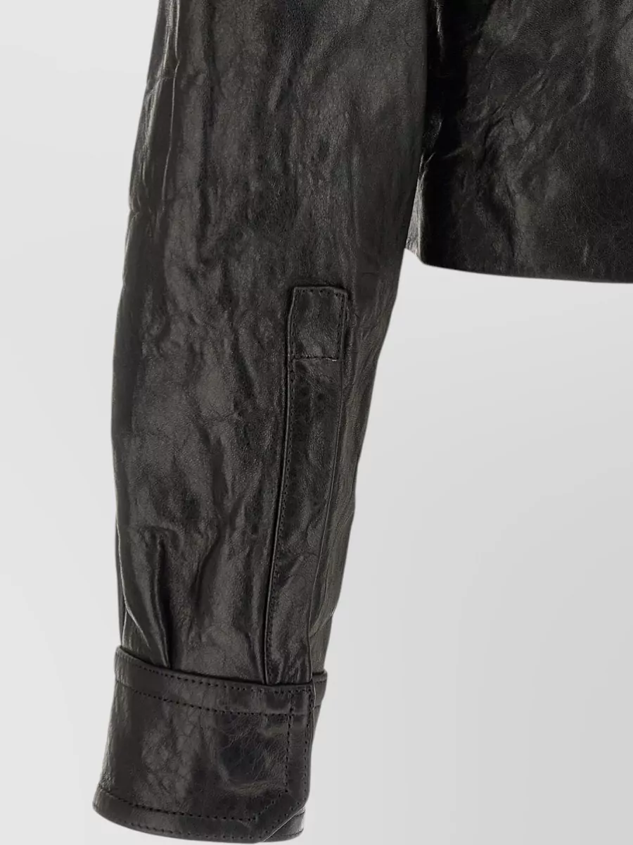 Rick Owens Lamb Leather Regular-Fit Cropped Jacket