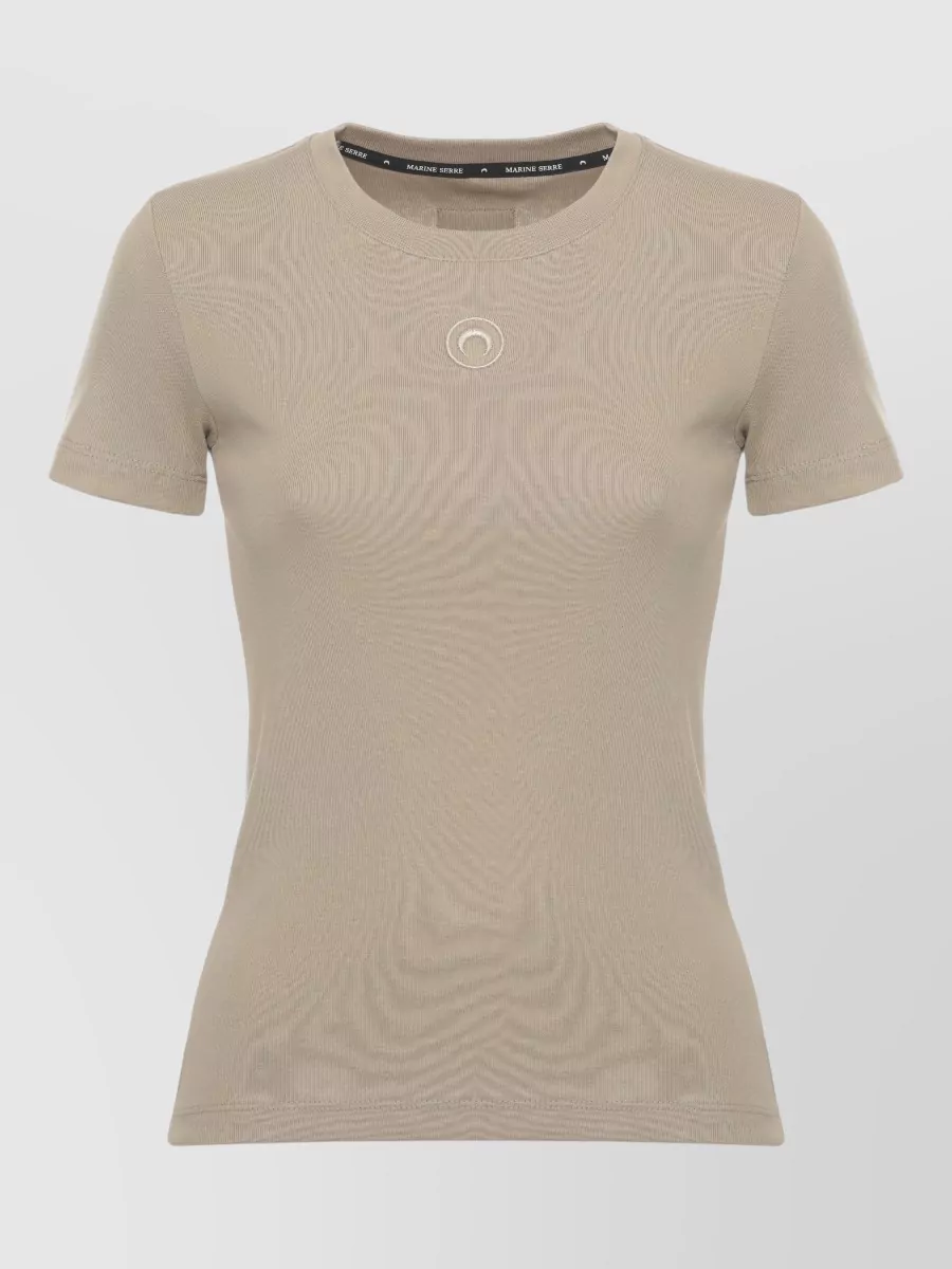 Marine Serre Cotton baby-fit short-sleeve t-shirt