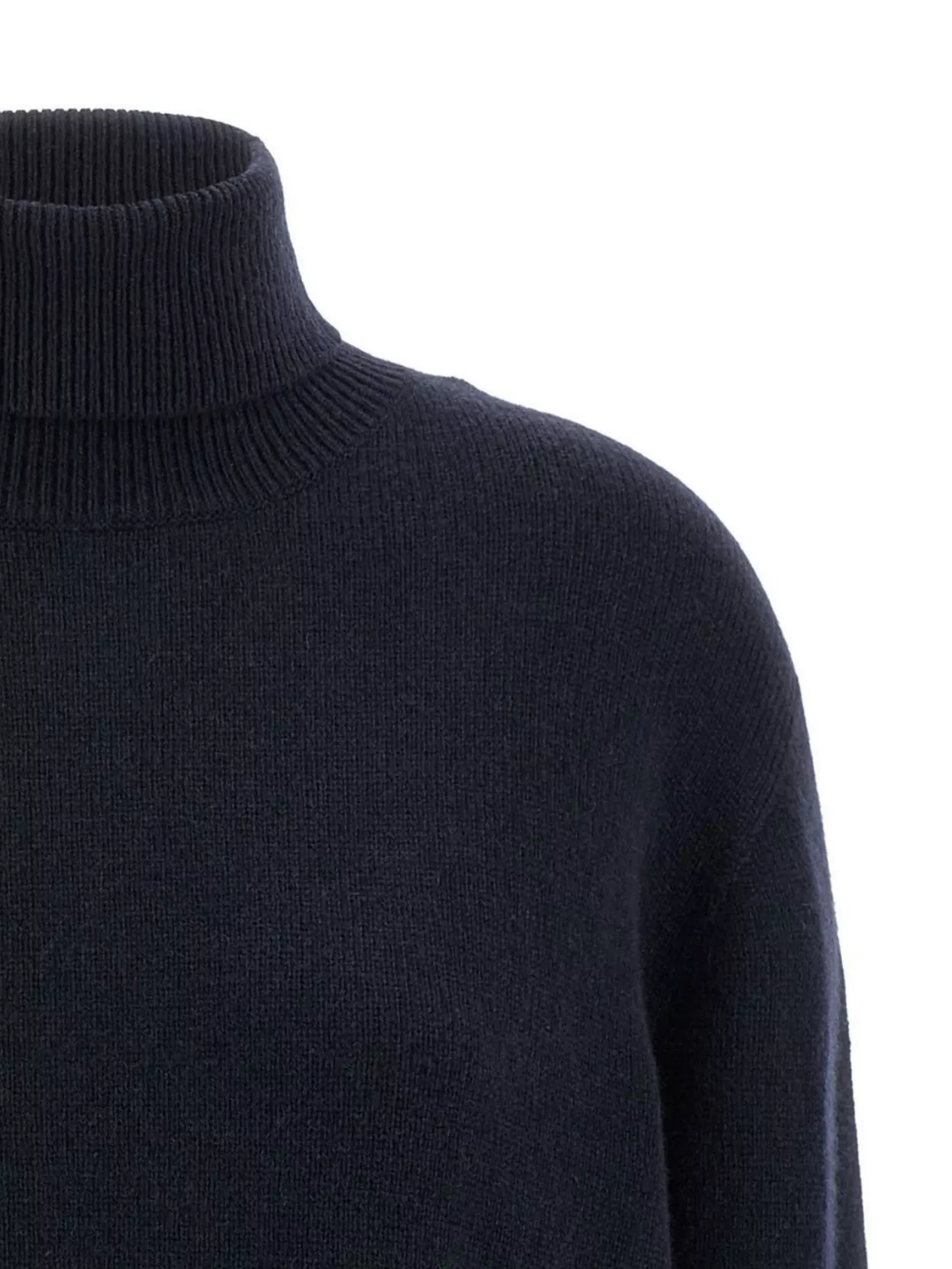 The Row Turtleneck Sweater With Ribbed Collar And Cuffs