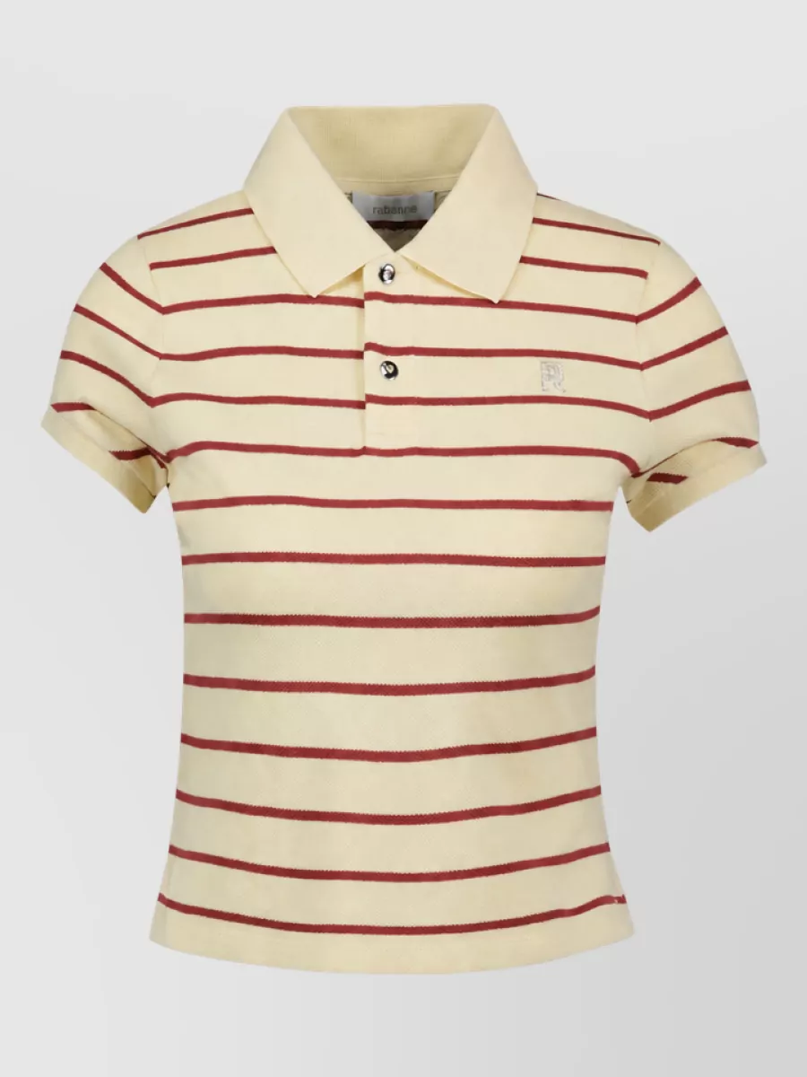 Paco Rabanne cotton short-sleeve polo top
