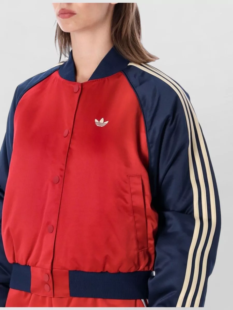 Adidas Originals Color-Block Satin Coach Jacket