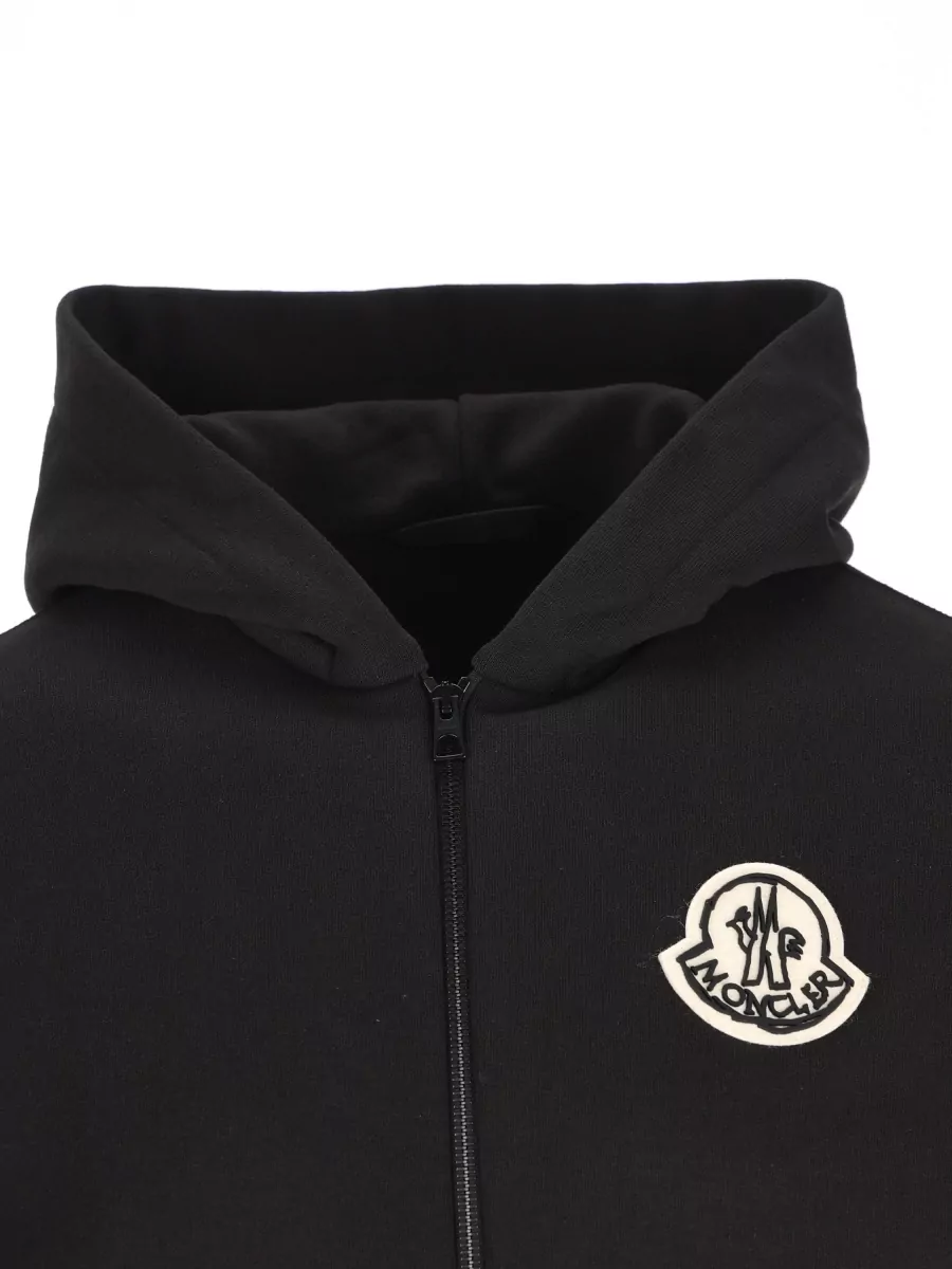 Moncler Cotton Zip-Up Hooded Sweatshirt