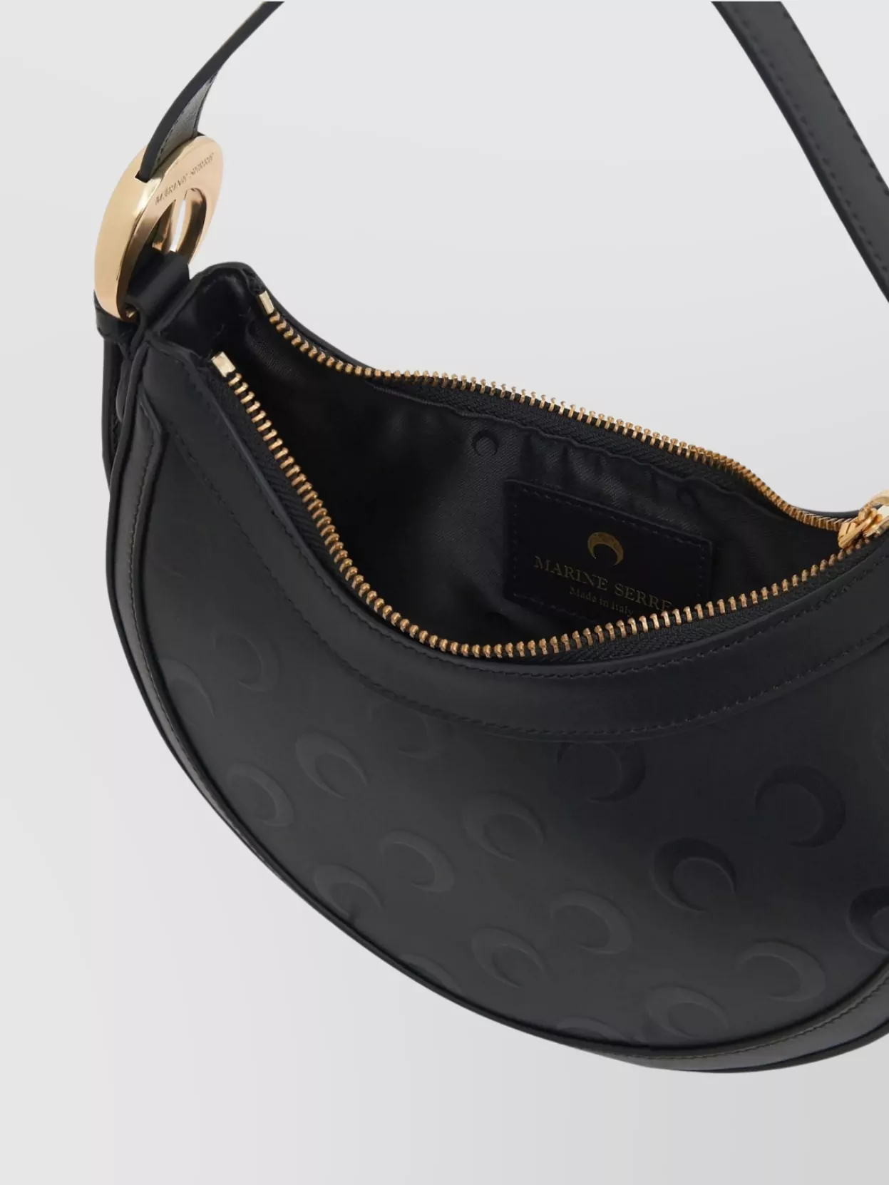 Marine Serre Mini Eclips Shoulder Bag With Embossed Pattern