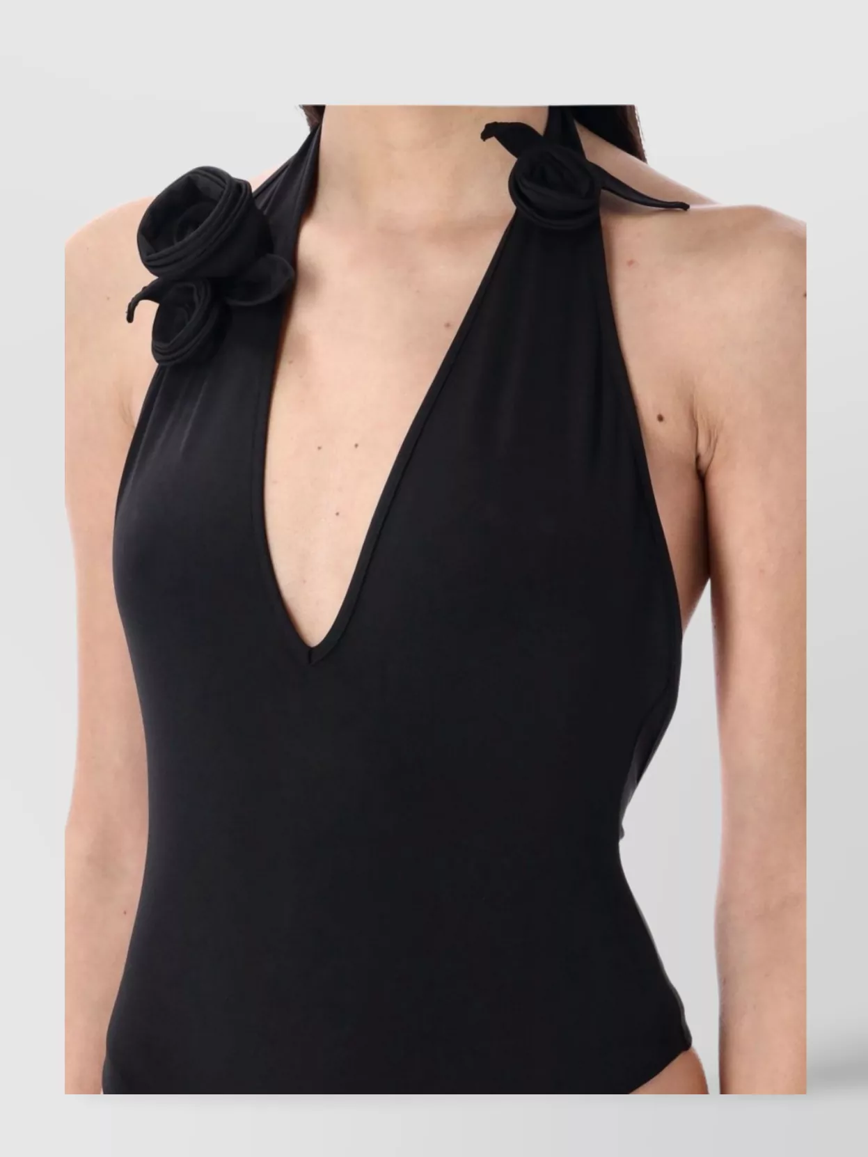 Coperni Halter Neck Swimsuit Floral Embellishments
