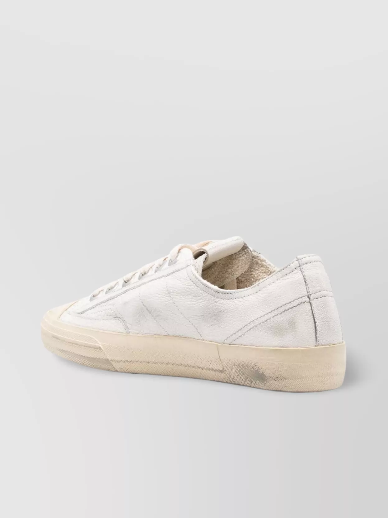 Golden Goose Star Patched Distressed Leather Sneakers