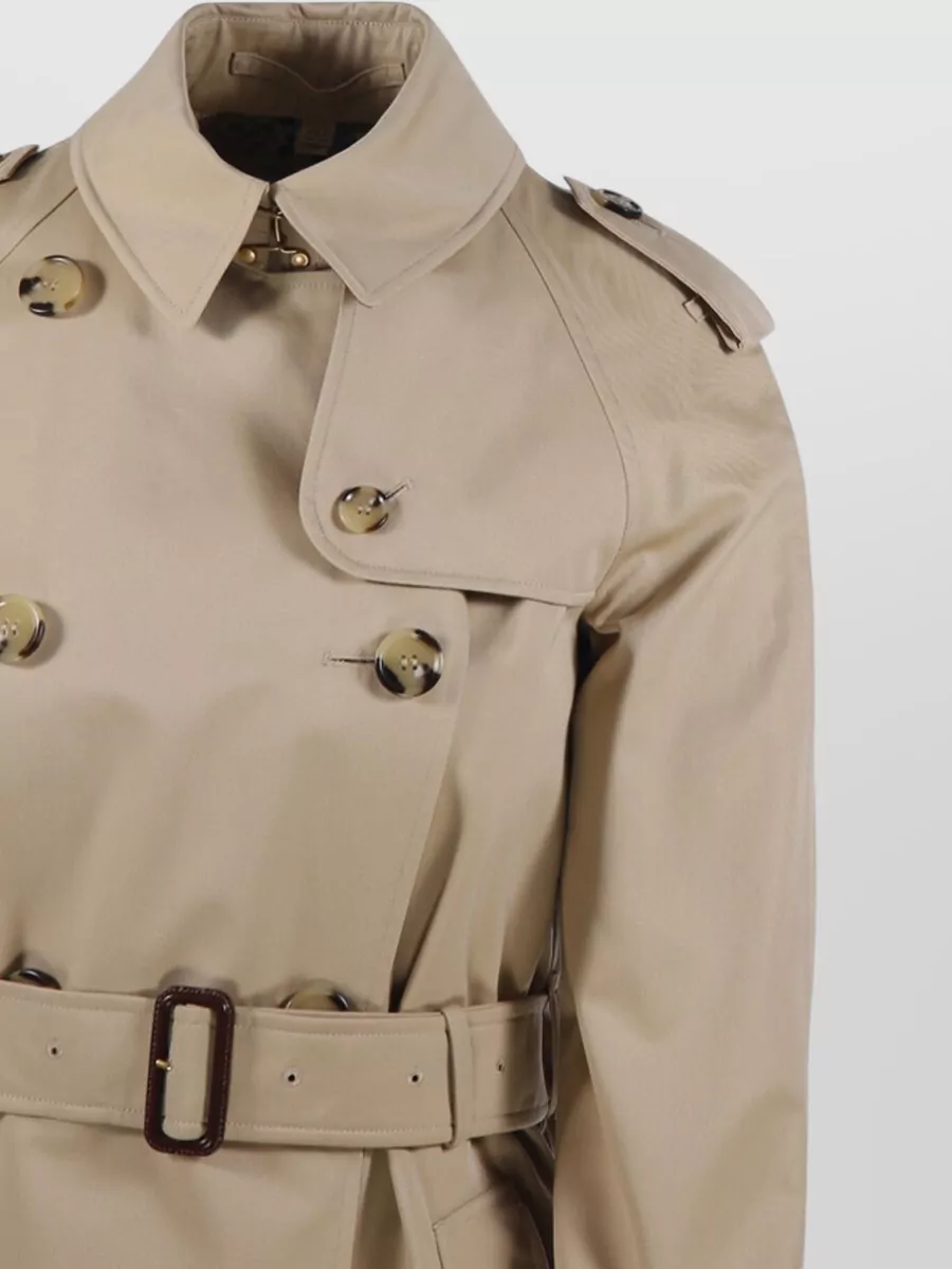 Burberry Cotton Long Double-Breasted Trench Coat