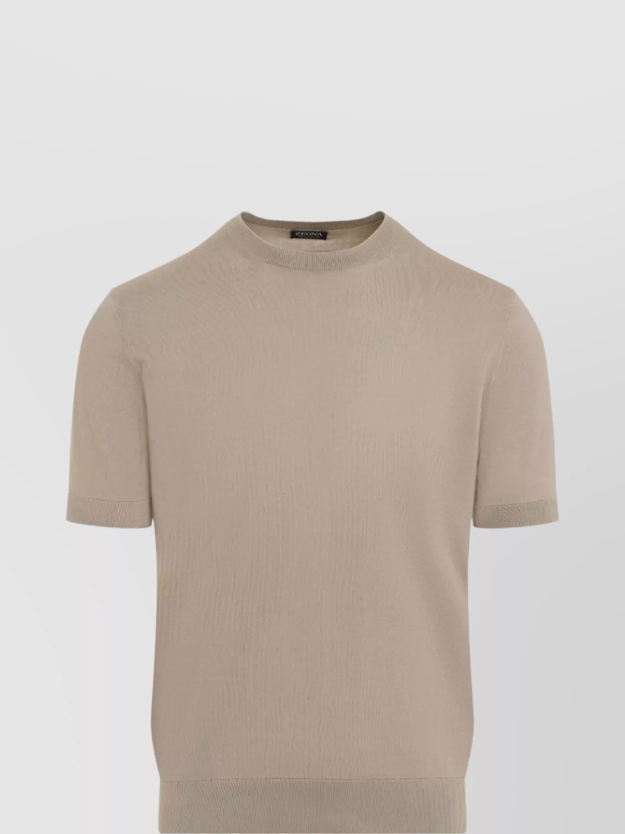 Zegna Crew Neck Cotton T-Shirt