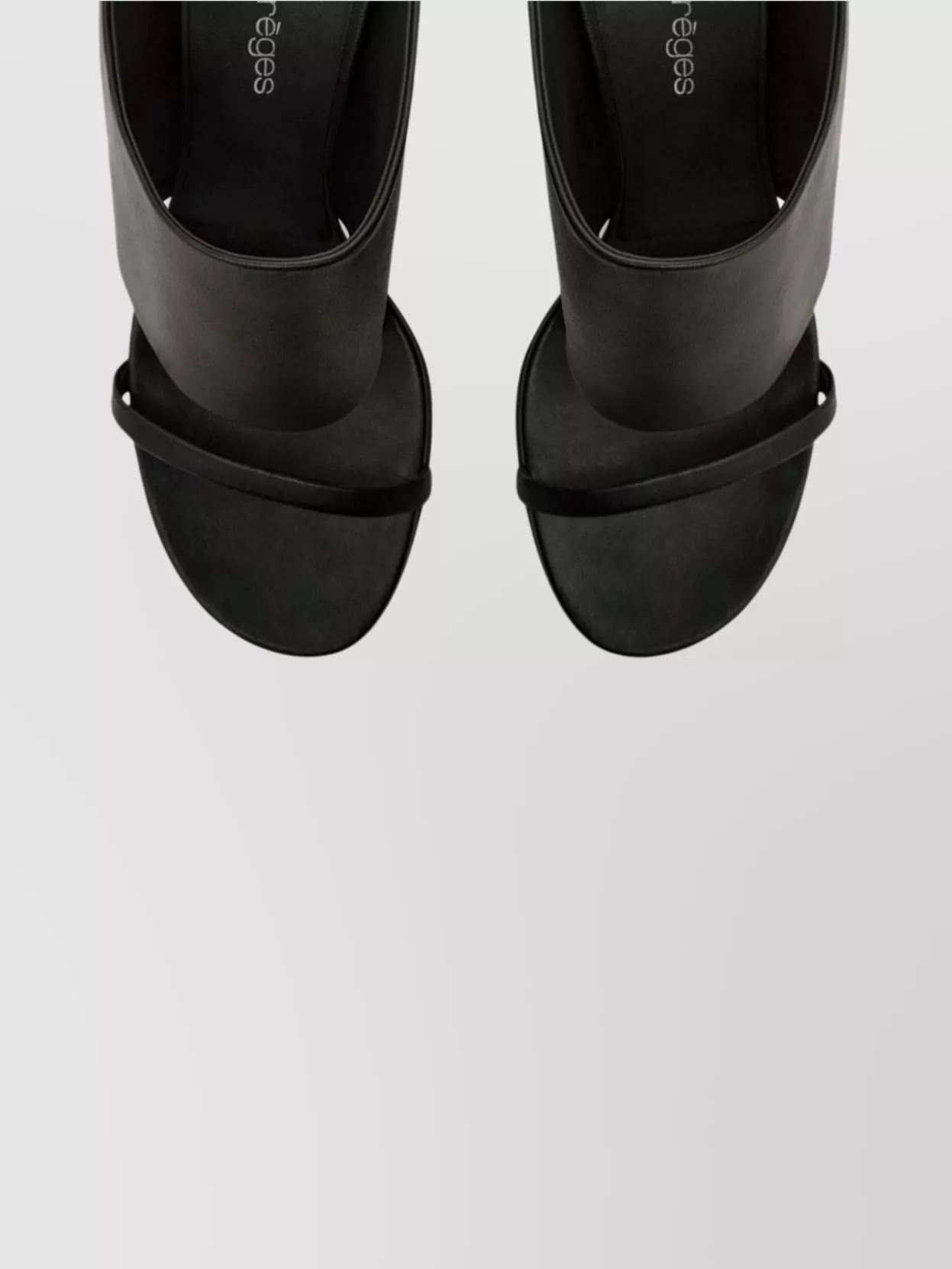 Shop Courrèges Wedge Heel Sandals With High Ankle Cuff