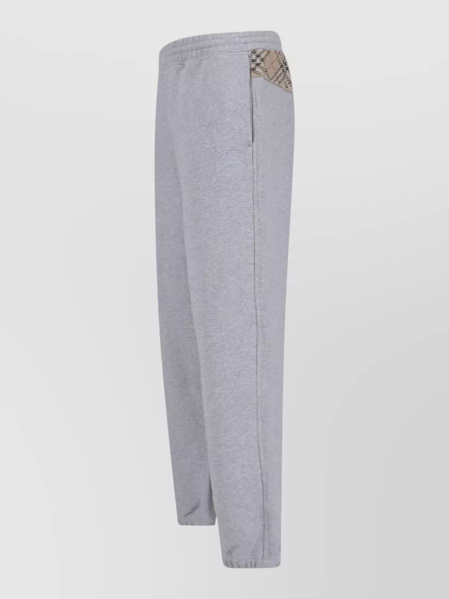 Burberry Straight Trousers Checkered Detail Back And Side Pockets