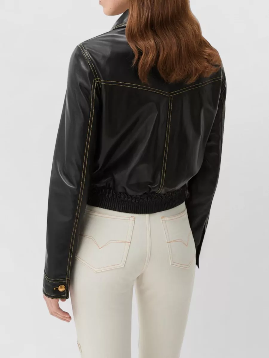 Versace Lamb Leather Regular-Fit Blouson Jacket