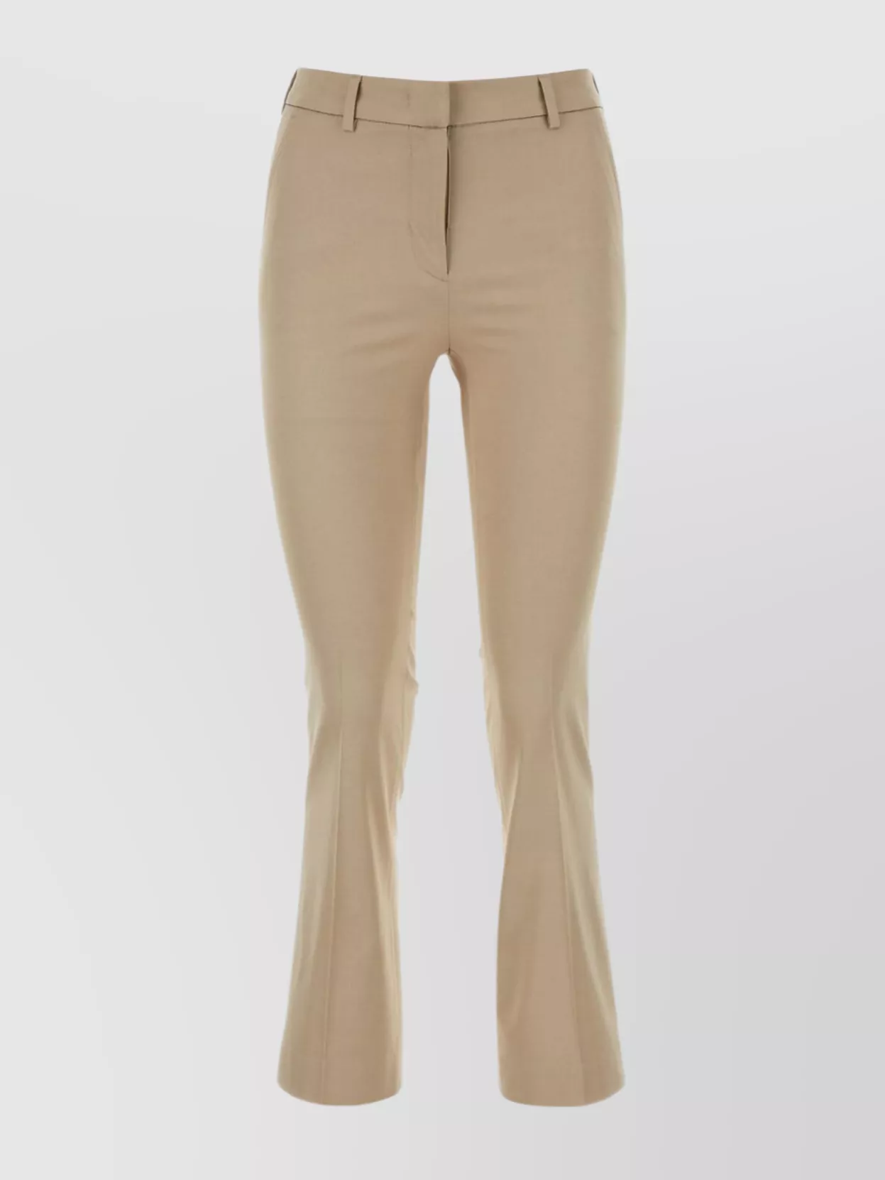 Pt Torino Trousers Flared Silhouette Belt Loops In Neutral
