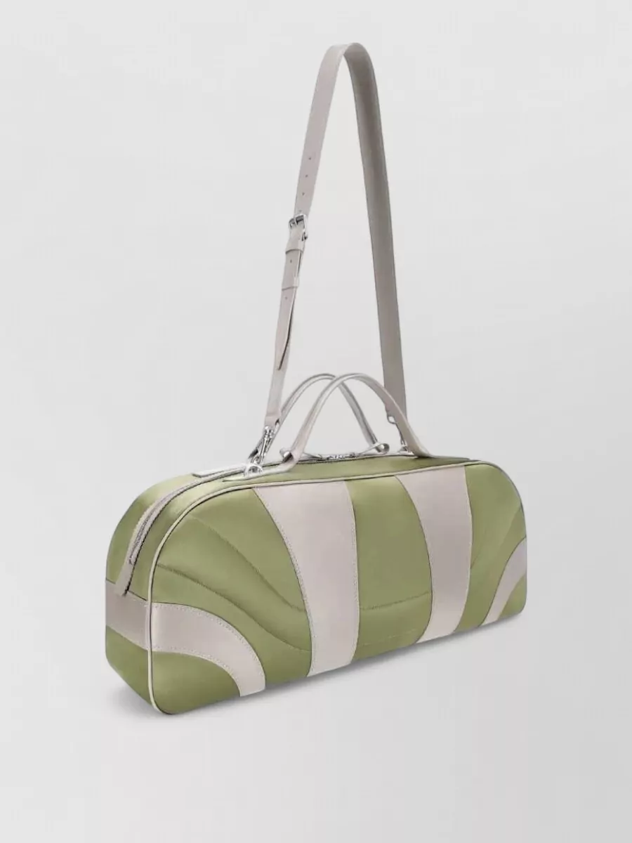 Dries Van Noten Striped Paneled Travel Bag